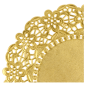 Image DENTELLES RONDES MÉTALISÉES  40 G/M2 + 20 G/M2 Ø 16,5 CM DORE LITOS MET. (100 UNITÉ) #2