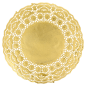 Image DENTELLES RONDES MÉTALISÉES  40 G/M2 + 20 G/M2 Ø 19 CM DORE LITOS MET. (100 UNITÉ) #1