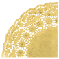 Image DENTELLES RONDES MÉTALISÉES  40 G/M2 + 20 G/M2 Ø 19 CM DORE LITOS MET. (100 UNITÉ) #2
