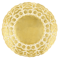 Image DENTELLES RONDES MÉTALISÉES  40 G/M2 + 20 G/M2 Ø 21,5 CM DORE LITOS MET. (100 UNITÉ) #1