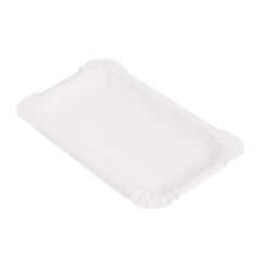 Image PLATEAUX PÂTISSERIE - PETITS  250 G/M2 15x9 CM BLANC CARTON (250 UNITÉ) #1