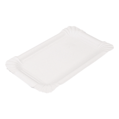 Image PLATEAUX PÂTISSERIE - PETITS  280 G/M2 17,5x11CM BLANC CARTON (250 UNITÉ) #1