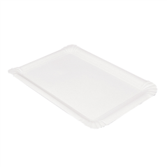 Image PLATEAUX PÂTISSERIE - PETITS  340 G/M2 23x17 CM BLANC CARTON (250 UNITÉ) #1