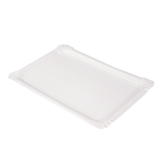 Image PLATEAUX PÂTISSERIE - MOYENS  400 G/M2 30x21 CM BLANC CARTON (125 UNITÉ) #1