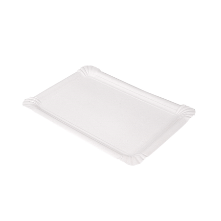 Image PLATEAUX PÂTISSERIE - MOYENS  400 G/M2 30x21 CM BLANC CARTON (125 UNITÉ) #1