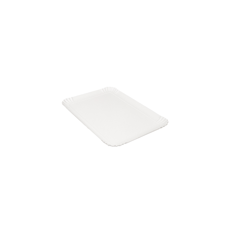 PLATEAUX PÂTISSERIE - MOYENS  500 G/M2 42x28 CM BLANC CARTON (25 UNITÉ)