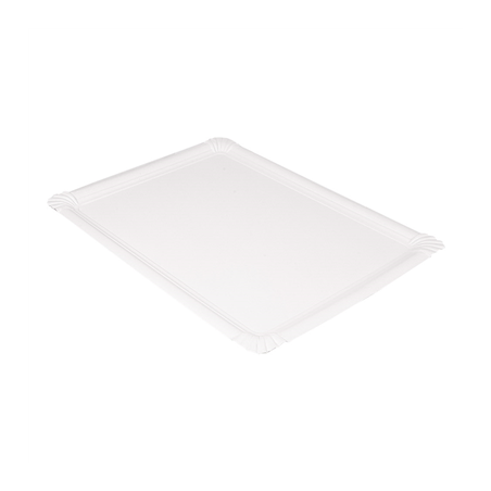 Image PLATEAUX PÂTISSERIE - MOYENS  500 G/M2 45,5x34 CM BLANC CARTON (25 UNITÉ) #1