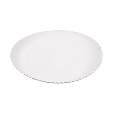 Image PLATEAUX PÂTISSERIE EN RELIEF  420 G/M2 Ø 26 CM BLANC CARTON (50 UNITÉ) #1