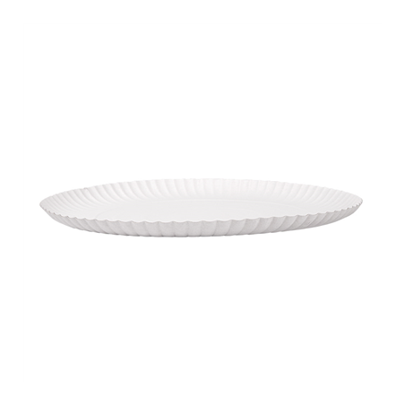 PLATEAUX PÂTISSERIE EN RELIEF  420 G/M2 Ø 28 CM BLANC CARTON (50 UNITÉ)