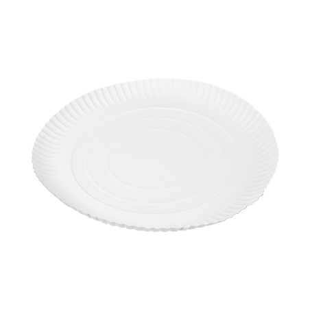 Image PLATEAUX PÂTISSERIE EN RELIEF  420 G/M2 Ø 30 CM BLANC CARTON (50 UNITÉ) #1