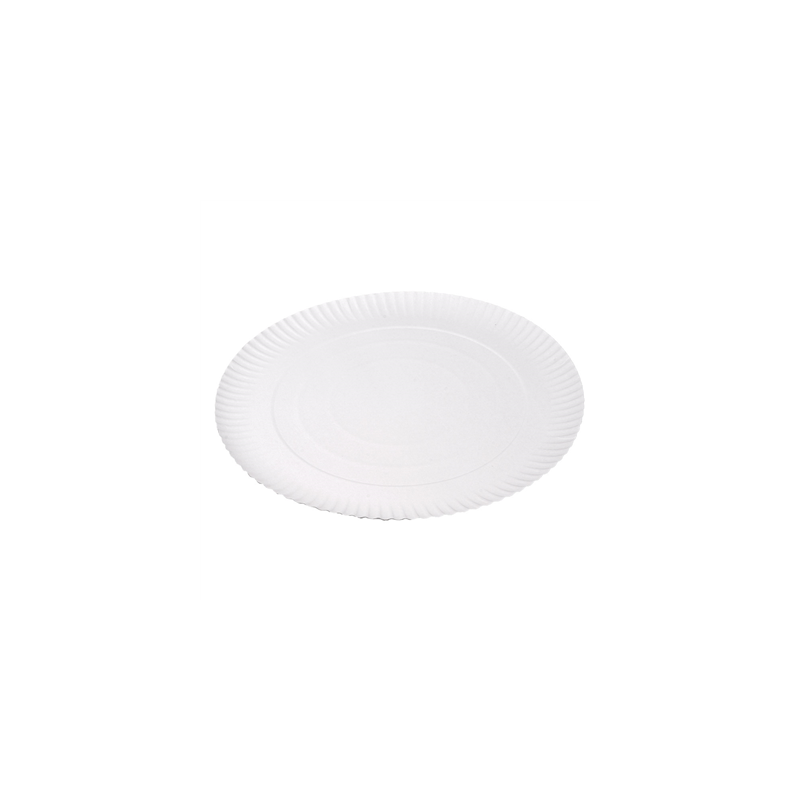 PLATEAUX PÂTISSERIE EN RELIEF  500 G/M2 Ø 34 CM BLANC CARTON (50 UNITÉ)
