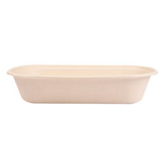 LUNCH BOXES 1 COMPART. 'BIONIC' 850 ML 23,5x13,1x4,6 CM NATUREL BAGASSE (500 UNITÉ)