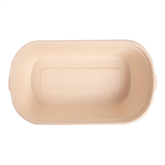 Image LUNCH BOXES 1 COMPART. 'BIONIC' 850 ML 23,5x13,1x4,6 CM NATUREL BAGASSE (500 UNITÉ) #3