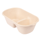 Image LUNCH BOXES 2 COMPART. 'BIONIC' 1000 ML 22x12,9x6,85 CM NATUREL BAGASSE (500 UNITÉ) #1