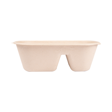 LUNCH BOXES 2 COMPART. 'BIONIC' 1000 ML 22x12,9x6,85 CM NATUREL BAGASSE (500 UNITÉ)