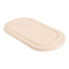 Image COUVERCLES LUNCH BOX 320.52/53 'BIONIC' 850 ML 24,1x13,6x1,4 CM NATUREL BAGASSE (500 UNITÉ) #1