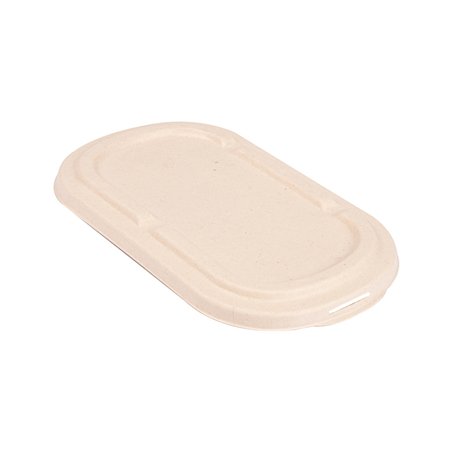 Image COUVERCLES LUNCH BOX 320.54/55 'BIONIC' 1000 ML 22,6x13,4x1,4 CM NATUREL BAGASSE (500 UNITÉ) #1