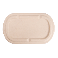 Image COUVERCLES LUNCH BOX 320.54/55 'BIONIC' 1000 ML 22,6x13,4x1,4 CM NATUREL BAGASSE (500 UNITÉ) #3