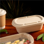 Image COUVERCLES LUNCH BOX 320.54/55 'BIONIC' 1000 ML 22,6x13,4x1,4 CM NATUREL BAGASSE (500 UNITÉ) #4