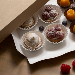 Image CAPSULES 'PETITS FOURS' 50 G/M2 Ø 4x2,5 CM BLANC PARCH.INGRAISSABLE (500 UNITÉ) #4