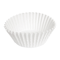 Image CAPSULES 'PETITS FOURS' 50 G/M2 Ø 5x2,7 CM BLANC PARCH.INGRAISSABLE (1000 UNITÉ) #1