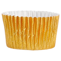 CAPSULES 'PETITS FOURS' Ø 2,4x1,7 CM DORE ALUMINIUM (1000 UNITÉ)