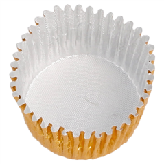 Image CAPSULES 'PETITS FOURS'  Ø 2,4x1,7 CM DORE ALUMINIUM (1000 UNITÉ) #3