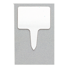 Image 10 U. ÉTIQUETTES À PRIX RECTANGULAIRES  8x5,5x0,1 CM BLANC PVC (1 UNITÉ) #1