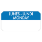 Image 1000 U. ÉTIQUETTES ADHESIVES "LUNDI"  5x2,5 CM BLEU ADHESIF (1 UNITÉ) #1
