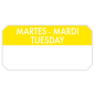Image 1000 U. ÉTIQUETTES ADHESIVES "MARDI"  5x2,5 CM JAUNE ADHESIF (1 UNITÉ) #1