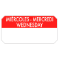 1000 U. ÉTIQUETTES ADHESIVES "MERCREDI" 5x2,5 CM ROUGE ADHESIF (1 UNITÉ) Image 1000 U. ÉTIQUETTES ADHESIVES "MERCREDI" 5x2,5 CM ROUGE ADHESIF (1 UNITÉ) #1
