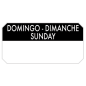 Image 1000 U. ÉTIQUETTES ADHESIVES "DIMANCHE"  5x2,5 CM NOIR ADHESIF (1 UNITÉ) #1
