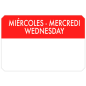 500 U. ÉTIQUETTES ADHESIVES "MERCREDI" 7,5x5 CM ROUGE ADHESIF (1 UNITÉ) Image 500 U. ÉTIQUETTES ADHESIVES "MERCREDI" 7,5x5 CM ROUGE ADHESIF (1 UNITÉ) #1