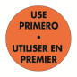 Image 1000 U. ÉTIQUETTES ADHÉSIVES "UTILISER EN PREMIER"  Ø 5 CM ORANGE ADHESIF (1 UNITÉ) #1