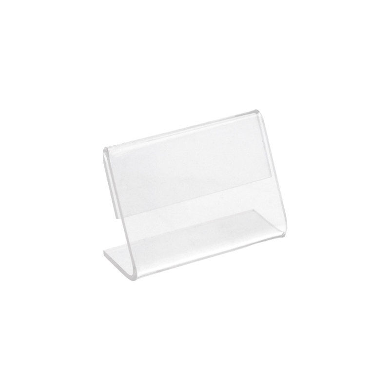 10 U. CHEVALETS POUR ÉTIQUETTES  6x4x2,5 CM TRANSPARENT PVC (1 UNITÉ)
