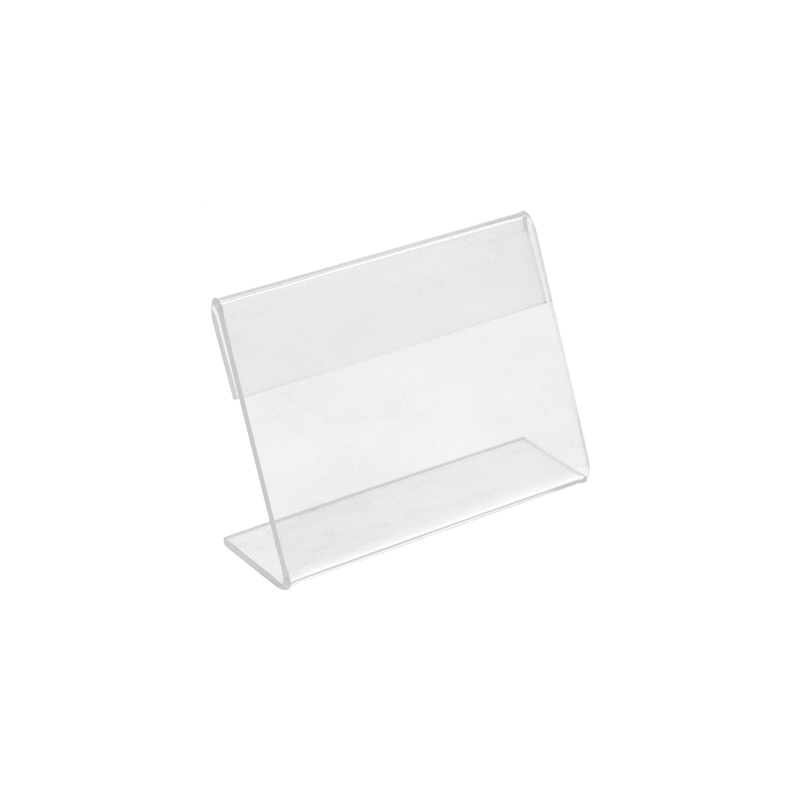 10 U. CHEVALETS POUR ÉTIQUETTES  8x6,5x2 CM TRANSPARENT PVC (1 UNITÉ)