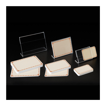 10 U. ÉTIQUETTES LISERÉ MARRON  10x7,5x0,1 CM CREME PVC (1 UNITÉ)