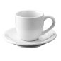 Image TASSES CAFÉ + COUPELLE 90 ML Ø5,5x4,5 CM BLANC PORCELAINE (36 UNITÉ) #1
