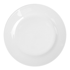 Image ASSIETTES PLATES Ø 24 CM BLANC PORCELAINE (48 UNITÉ) #1