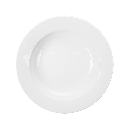 Image ASSIETTES CREUSES  Ø 23 CM BLANC PORCELAINE (24 UNITÉ) #1