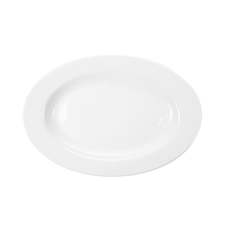 Image PLATS OVALES  30,5 CM BLANC PORCELAINE (12 UNITÉ) #1