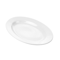 Image PLATS OVALES  30,5 CM BLANC PORCELAINE (12 UNITÉ) #3