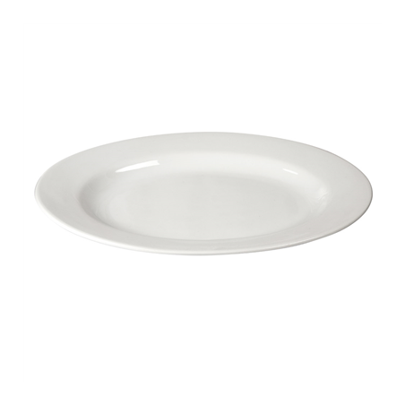 Image PLATS OVALES  33 CM LONG. BLANC PORCELAINE (12 UNITÉ) #1