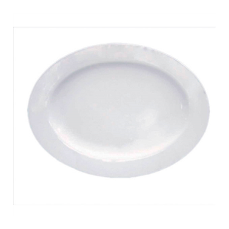 PLATS OVALES  33 CM LONG. BLANC PORCELAINE (12 UNITÉ)