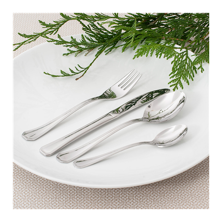 CUILLÈRES À SOUPE 'CORAL'  19 CM ARGENTE ACIER (12 UNITÉ)