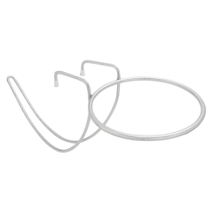 Image SUPPORT SEAU CHAMPAGNE TABLE  52,5x20,5x23 CM ARGENTE FIL METALLIQUE (1 UNITÉ) #1