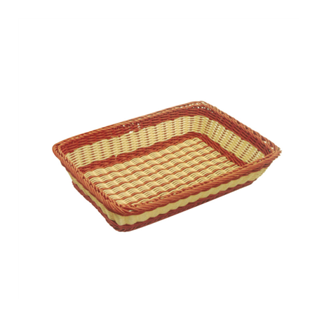 Image CORBEILLE PATISSERIE SIMILAIRE OSIER  55x36x11 CM NATUREL PP (1 UNITÉ) #1