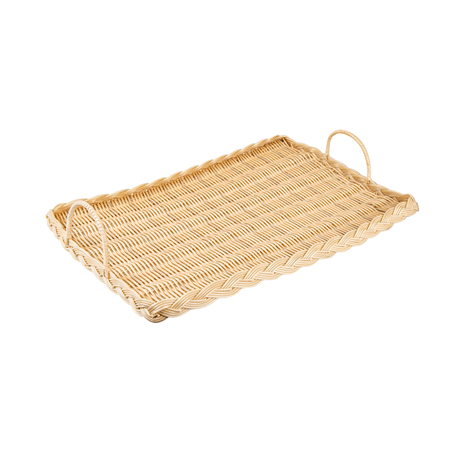 Image PLATEAU RECTANGULAIRE SIMILAIRE OSIER POUR FROMAGE  52,5x30x3 CM NATUREL PP (1 UNITÉ) #1