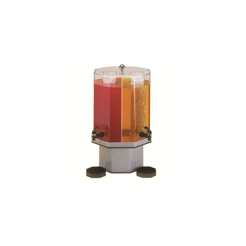 DISTRIBUTEUR JUS DOUBLE 2x9,5 L  55 (h) CM TRANSPARENT ACRYLIQUE (1 UNITÉ)