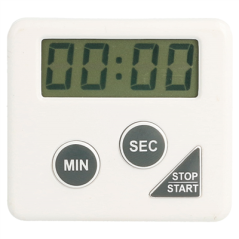 TEMPORISATEUR ÉLECTRIQUE 60'  6x5,5x2 CM BLANC PLASTIQUE (1 UNITÉ)